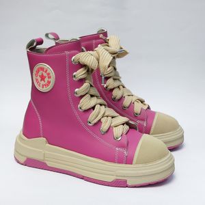 آلستار ساق بلند صورتی چرمی All star