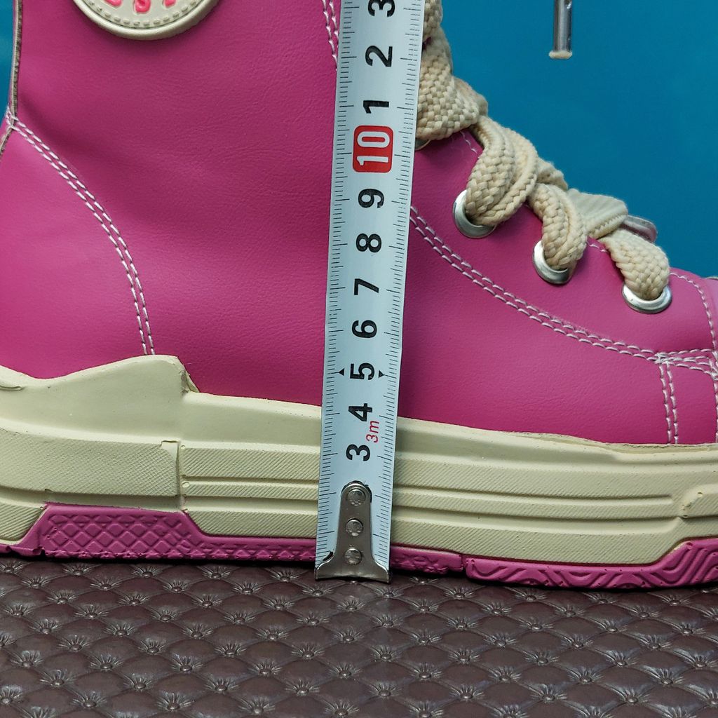 قیمت آلستار ساق بلند صورتی چرمی All star