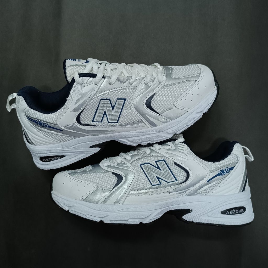 قیمت ارزان کتونی مردانه نیوبالانس 530 سفید سرمه ای (رنگ اصلی) کیفیت بالا