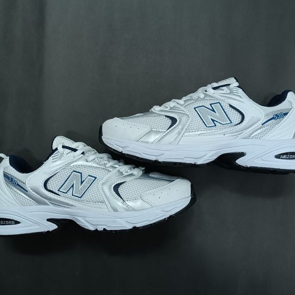 کتونی مردانه نیوبالانس 530 سفید سرمه ای (رنگ اصلی) کیفیت بالا