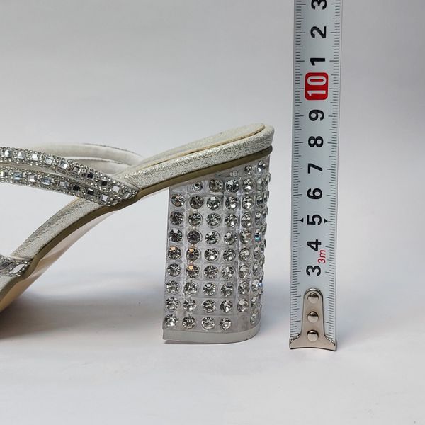 کفش مجلسی زنانه پاشنه بلند نگین دار سه بندی شیک