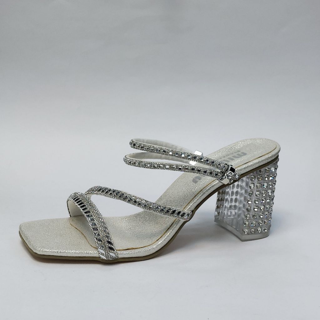 خرید آنلاین کفش مجلسی زنانه پاشنه بلند نگین دار سه بندی شیک