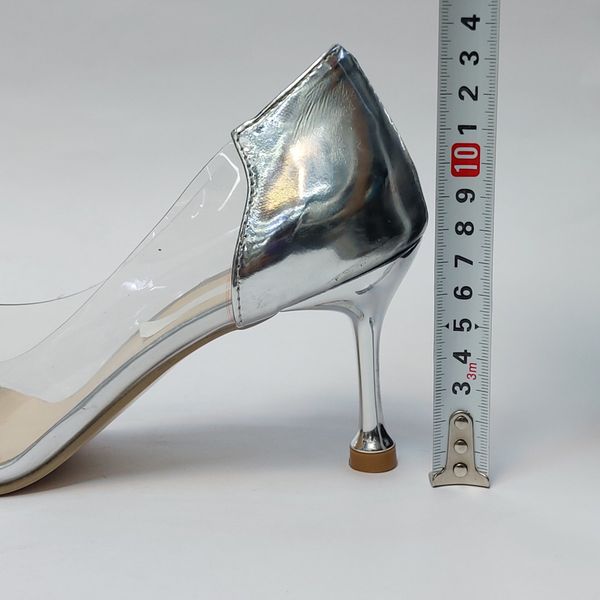 کفش مجلسی زنانه پاشنه بلند طلقی مانگو نقره ای