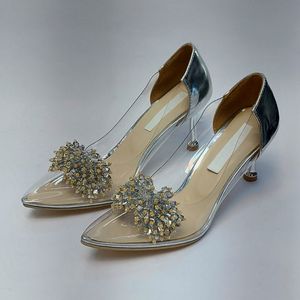 کفش مجلسی زنانه پاشنه بلند طلقی مانگو نقره ای