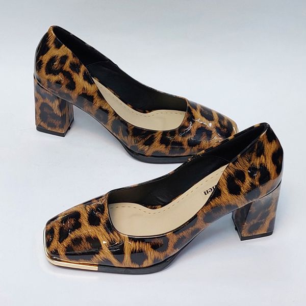 کفش مجلسی زنانه پاشنه بلند پلنگی