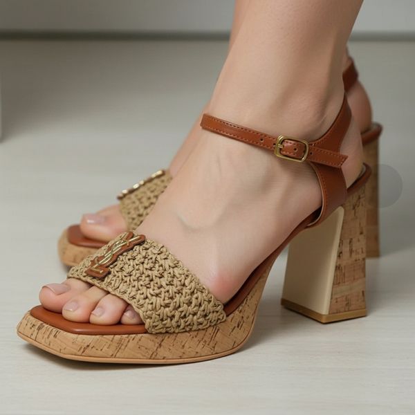 کفش مجلسی زنانه پاشنه بلند کنفی طرح YSL