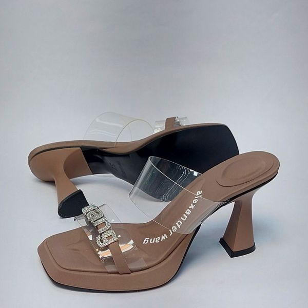 کفش مجلسی زنانه پاشنه بلند طلقی الکساندر وانگ موکا