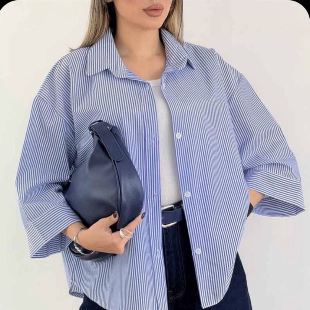 قیمت ارزان شومیز زنانه طرح راه راه
