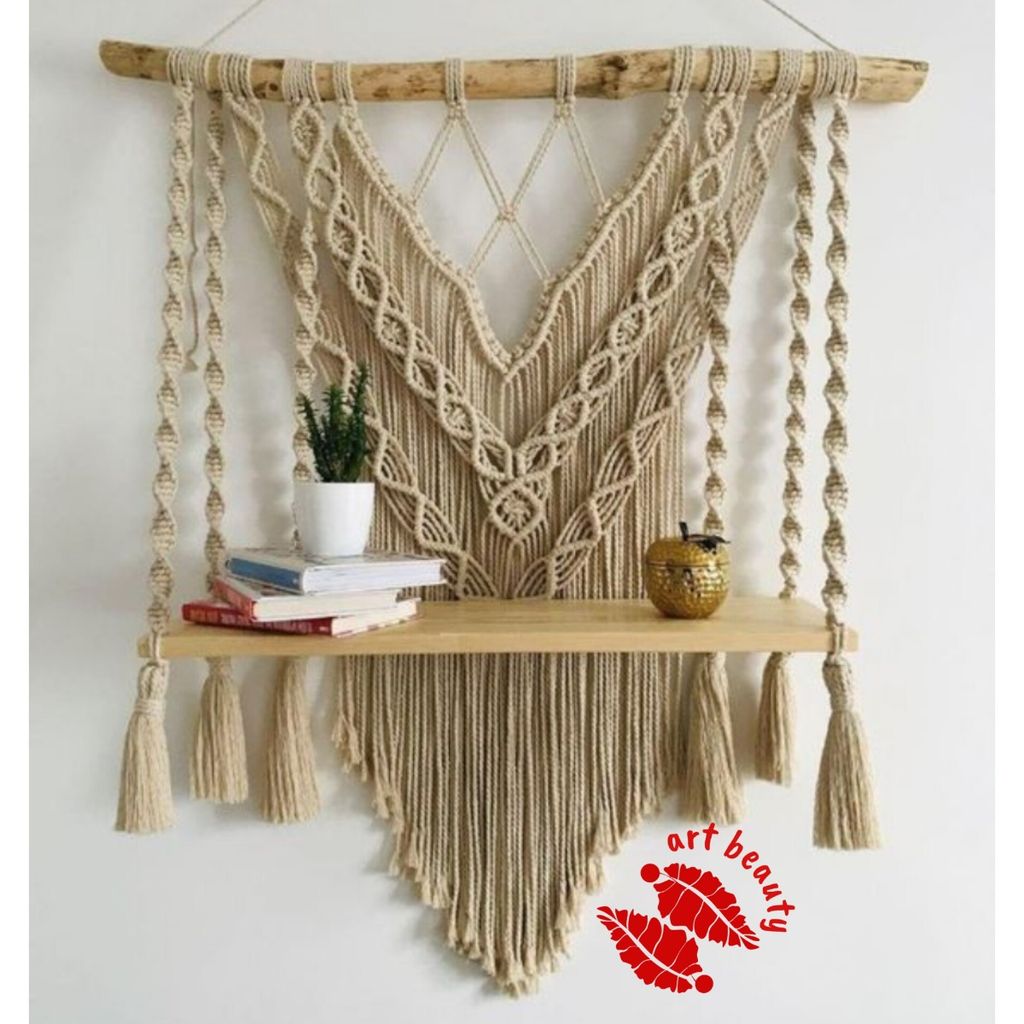 قیمت شلف چوبی مکرومه بافی طرح باربد