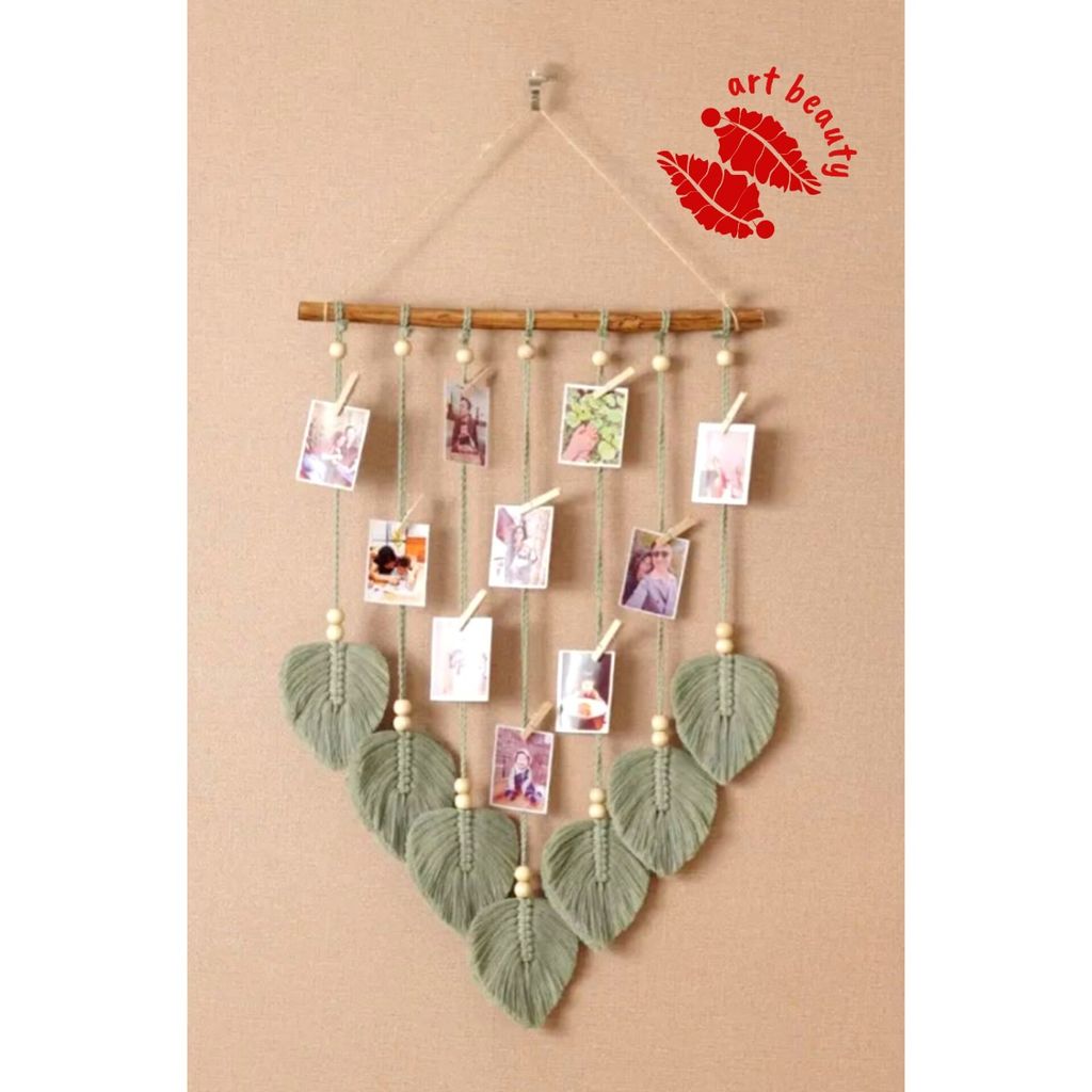 خرید آنلاین آویز عکس برگ‌مکرومه بافی طرح خاطره