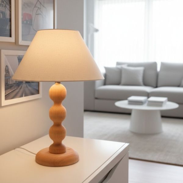 آباژور رومیزی چوبی مینیمال