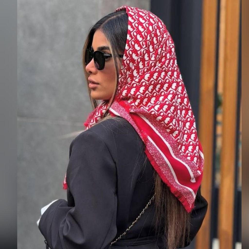 خرید اینترنتی مینی اسکارف نخی در رنگبندی