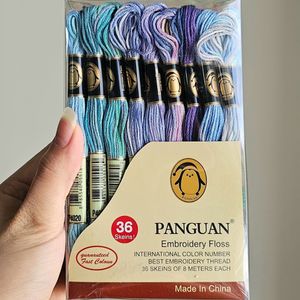 پک 36 عددی نخ گلدوزی مولتی کالر برند پنگوین
