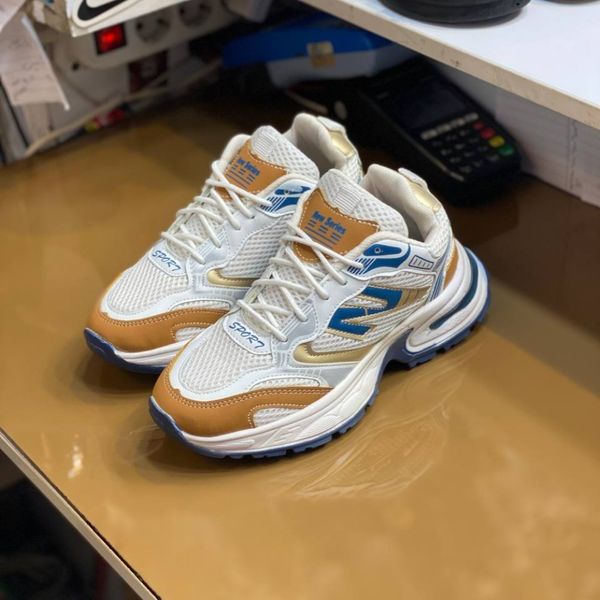 کفش لژدار زنانه طرح لاوان رنگ سفید ابی