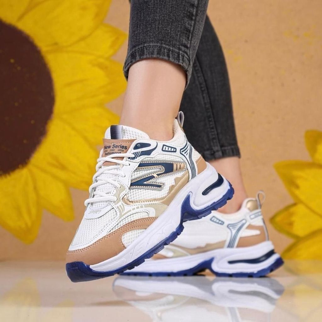 مشخصات کفش لژدار زنانه طرح لاوان رنگ سفید ابی