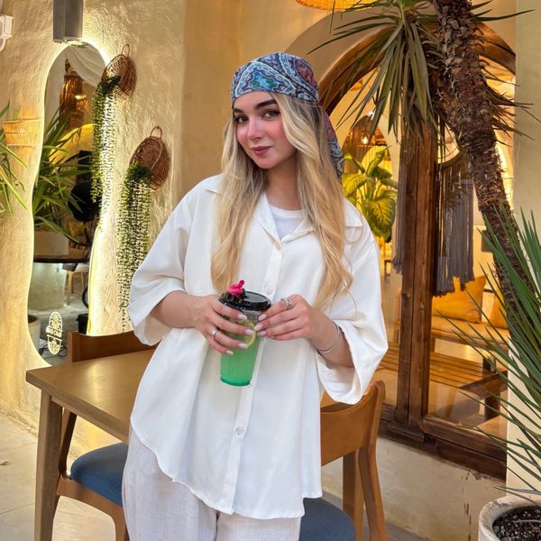 شومیز سفید بیسیک