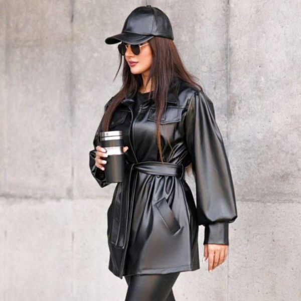 کت چرم زنانه