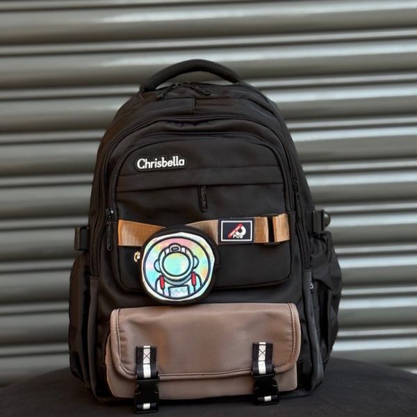 کوله پشتی وارداتی اورجینال طرح فضانورد برند Chrisbella کد 4061001