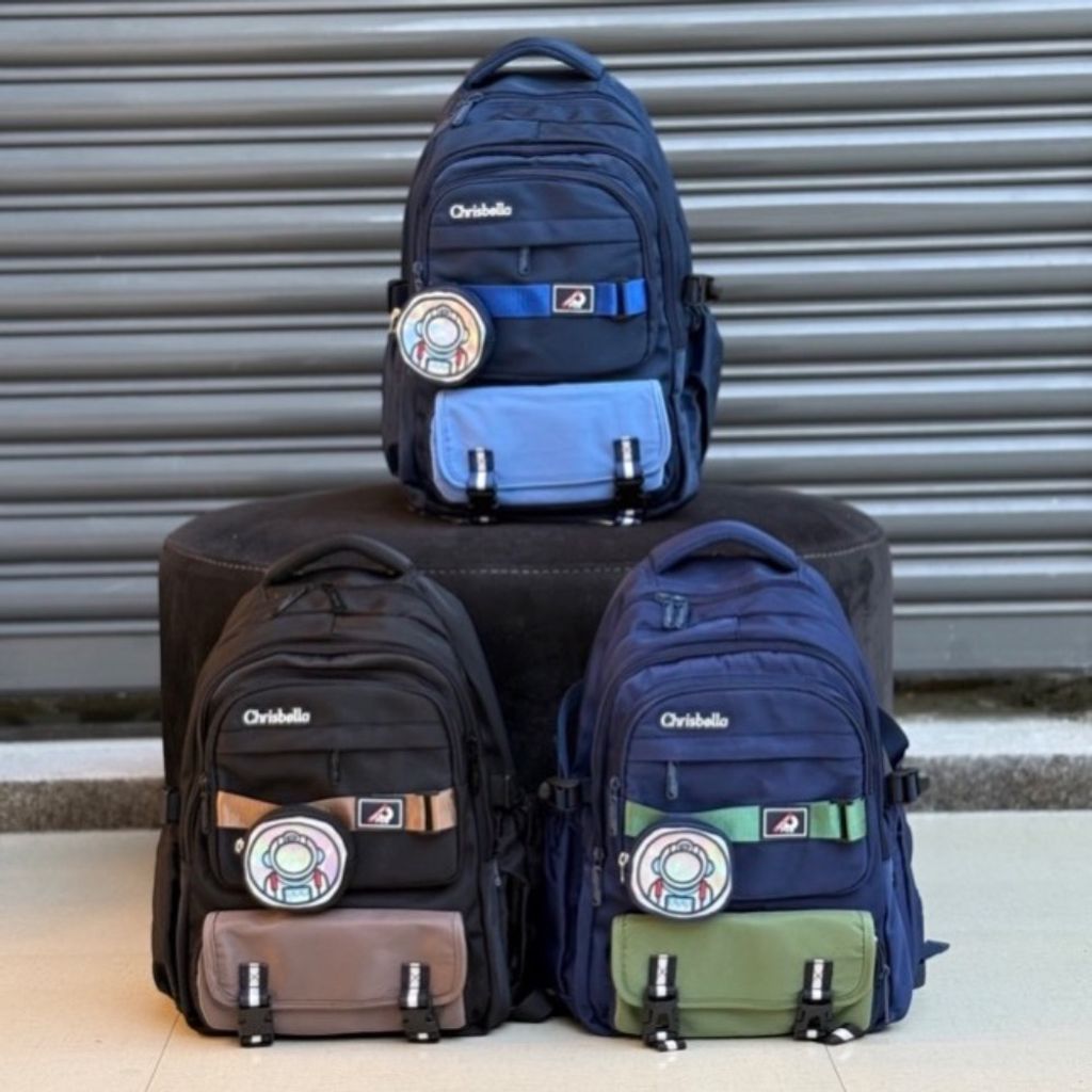 قیمت ارزان کوله پشتی وارداتی اورجینال طرح فضانورد برند Chrisbella کد 4061001