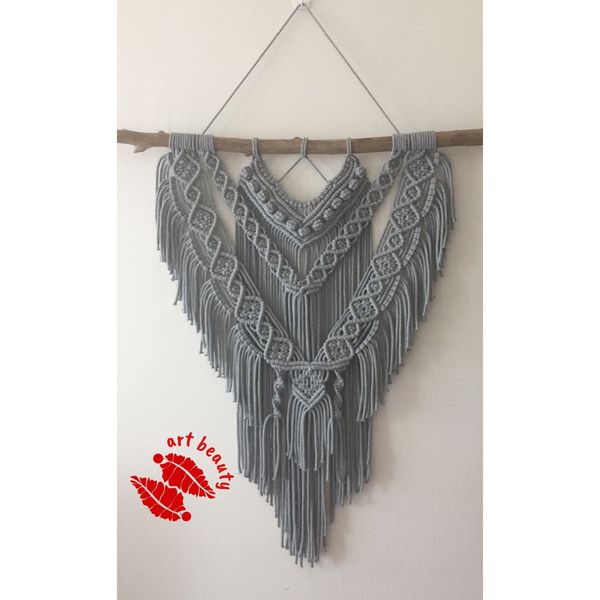 دیوارکوب اویز مکرومه دکوری طرح دوستی