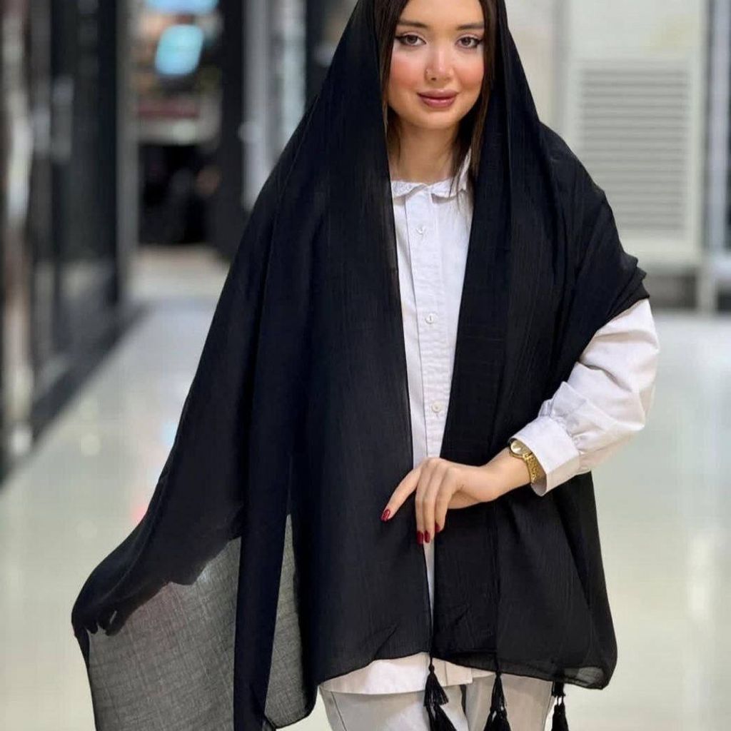 خرید انلاین شال مشکی نخ اسلپ