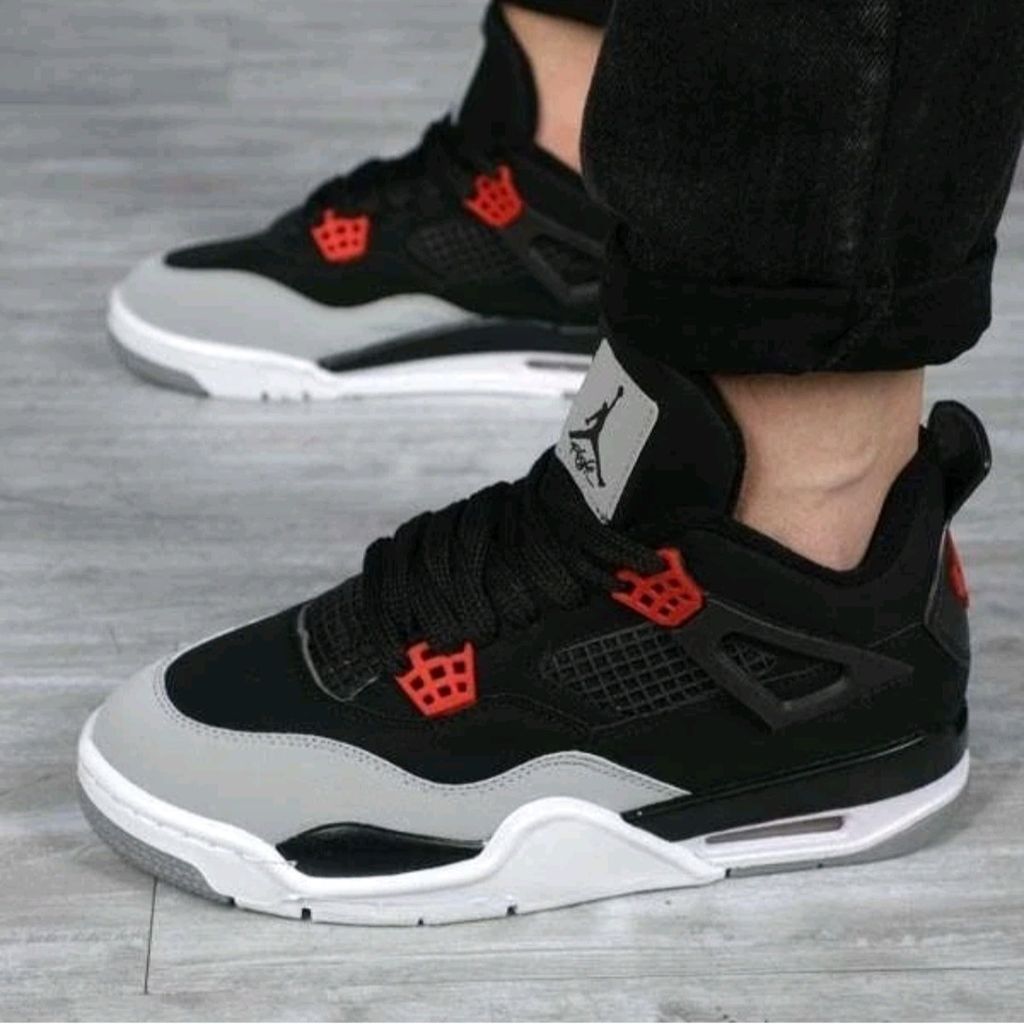 خرید آنلاین کفش جردن4 مردانه رنگ مشکی طوسی