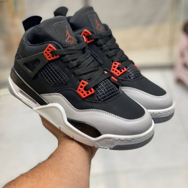 کفش جردن4 مردانه رنگ مشکی طوسی