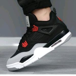 خرید انلاین کفش جردن4 مردانه رنگ مشکی طوسی