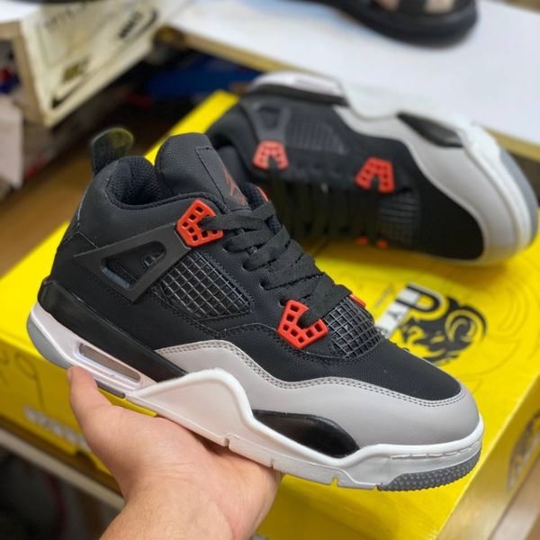 کفش جردن4 مردانه رنگ مشکی طوسی