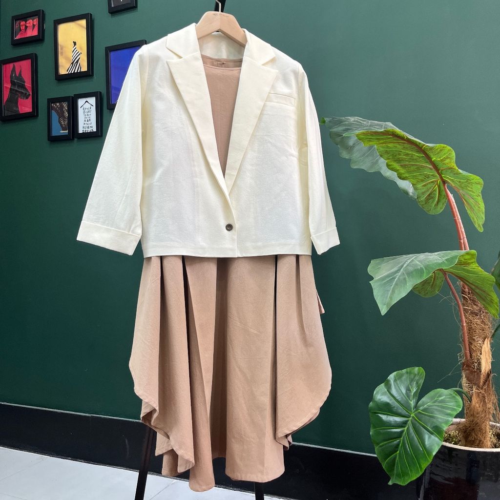 قیمت ست کت و‌سارافون لینن زنانه