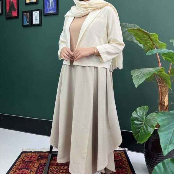 ست کت و‌سارافون لینن زنانه