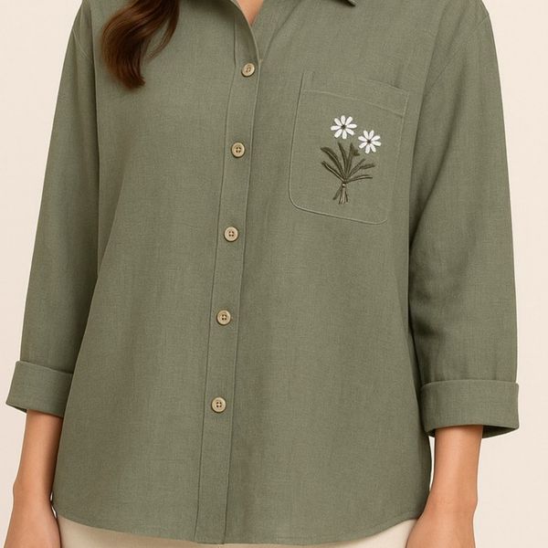 شومیز گلدوزی ناز