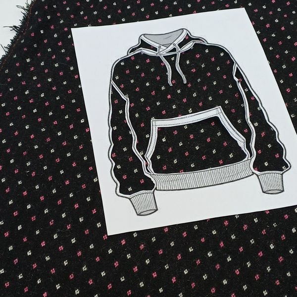 پارچه موهر پشمی خامه دوزی