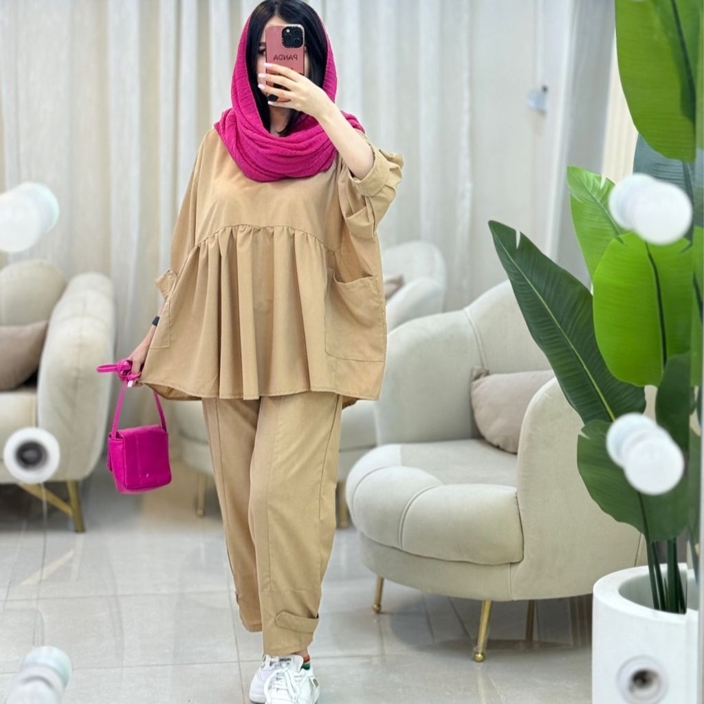 قیمت ارزان شومیز شلوار چین دار ست لند