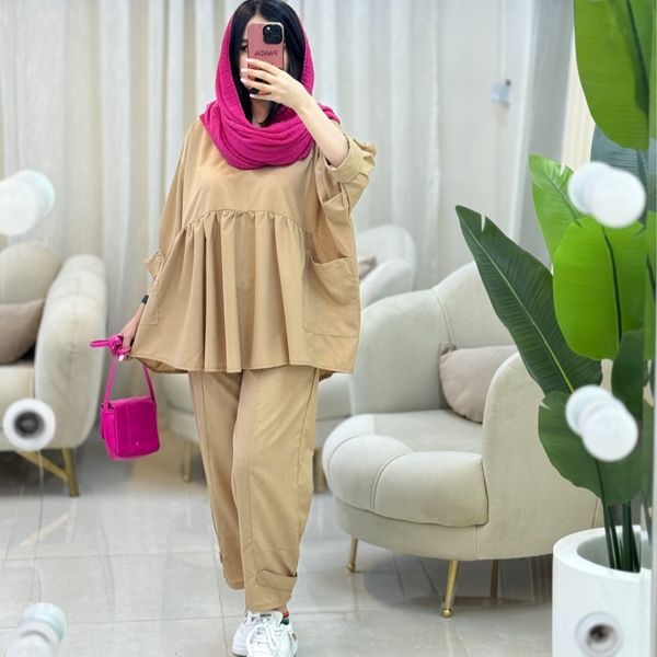 شومیز شلوار چین دار ست لند