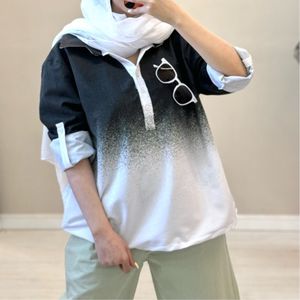 خرید اینترنتی شومیز آبرنگی یقه‌دار ستلند