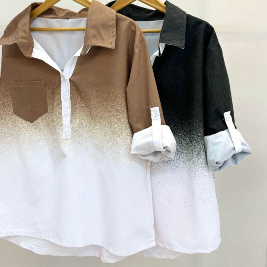 خرید انلاین شومیز آبرنگی یقه‌دار ستلند