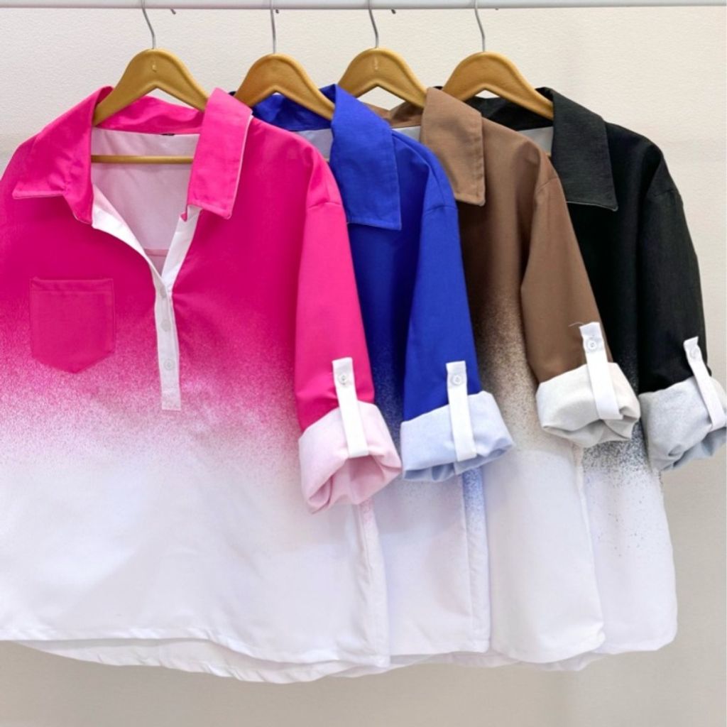 مشخصات شومیز آبرنگی یقه‌دار ستلند