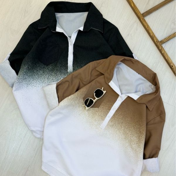 شومیز آبرنگی یقه‌دار ستلند