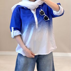 فروش اینترنتی شومیز آبرنگی یقه‌دار ستلند