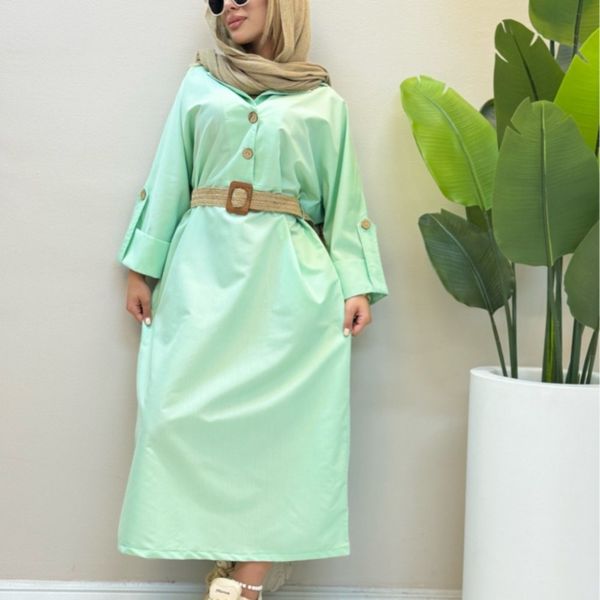 پیراهن و کمربند کنفی ستلند