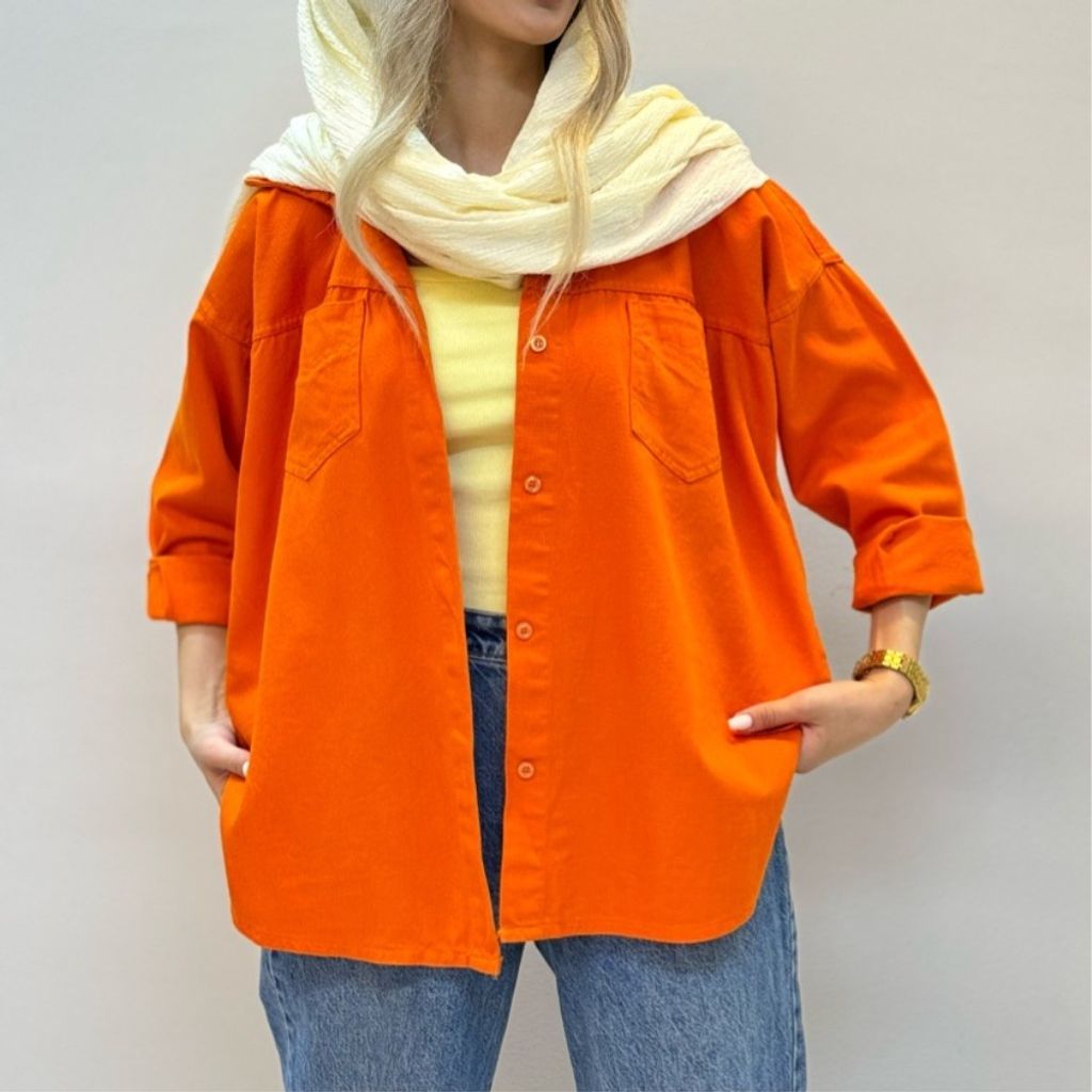 خرید اینترنتی شومیز کتان رنگی ستلند