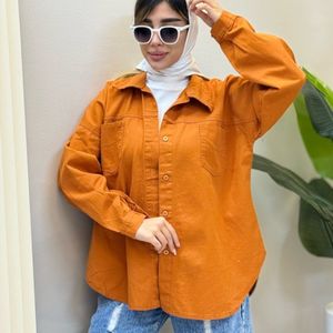 خرید اینترنتی شومیز کتان رنگی ستلند