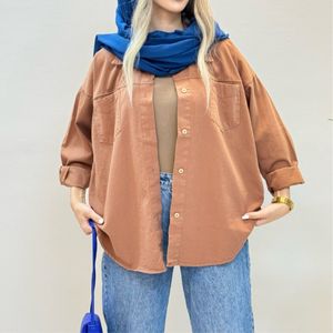 خرید اینترنتی شومیز کتان رنگی ستلند