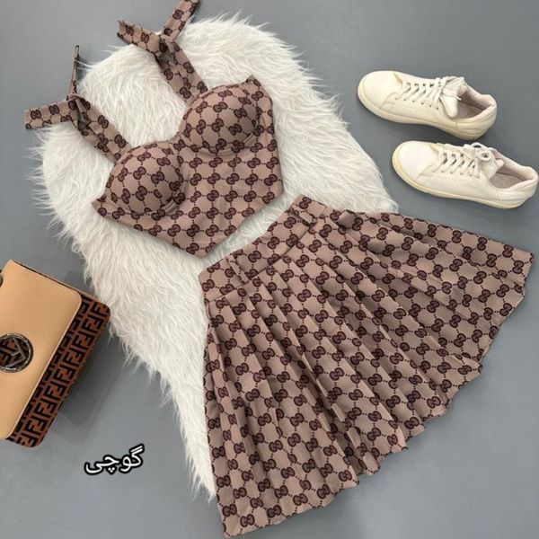 ست کراپ دامن لنا پاپولک