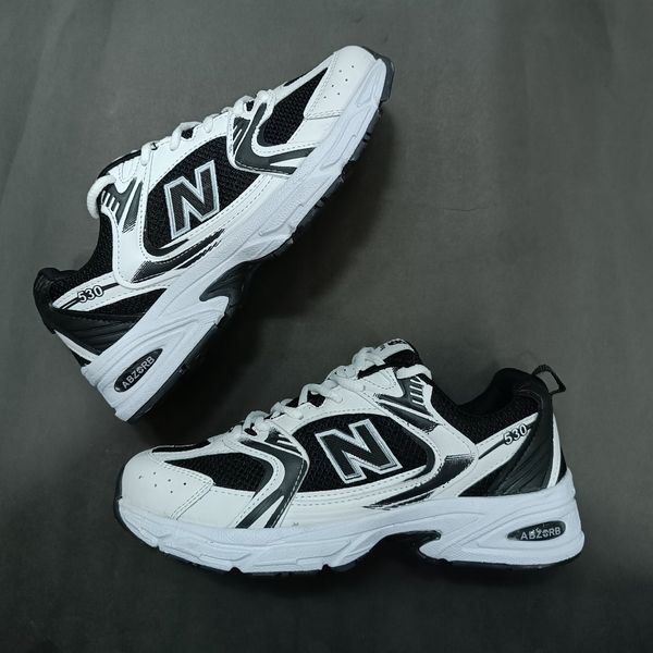 کتونی مردانه نیوبالانس 530 سفید مشکی کیفیت بالا