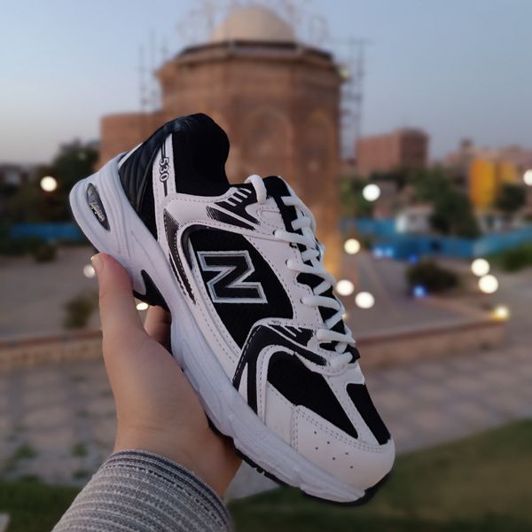 کتونی مردانه نیوبالانس 530 سفید مشکی کیفیت بالا