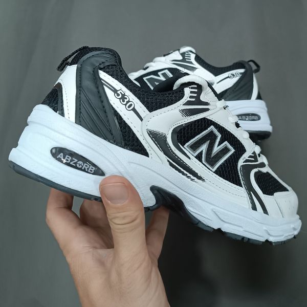 کتونی مردانه نیوبالانس 530 سفید مشکی کیفیت بالا