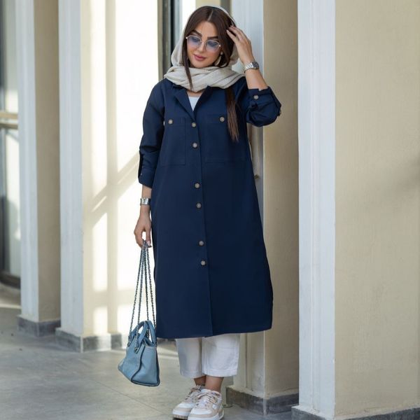 مانتو لینن دکمه دار تا سایز 56