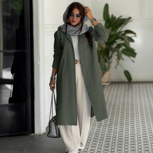 خرید اینترنتی مانتو لینن دکمه دار تا سایز 56